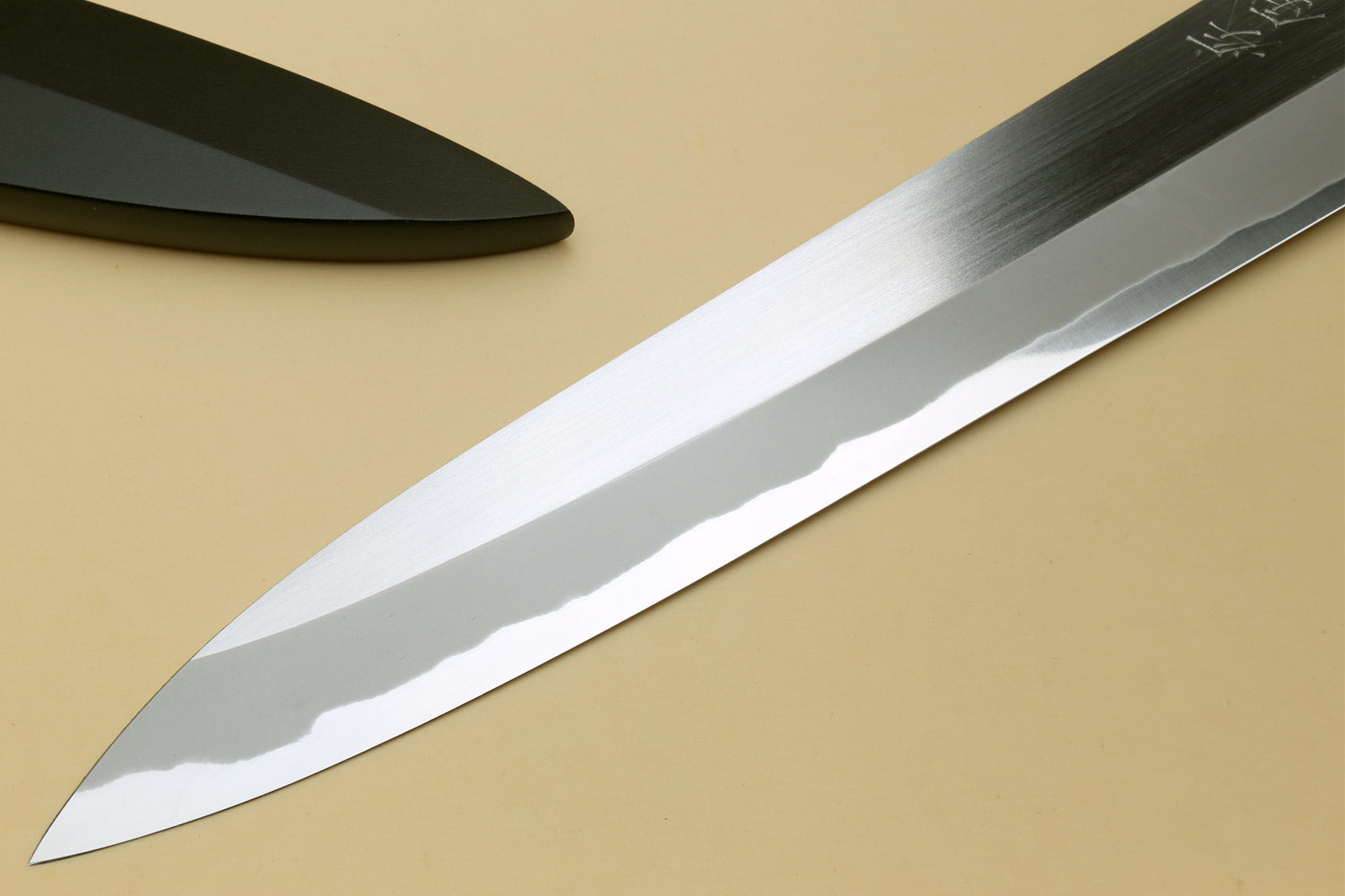 Yoshihiro Left Handed Masashi Hongasumi White Steel Yanagi Sushi Sashimi Japanese Knife Ebony Handle