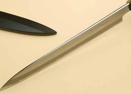 Yoshihiro Left Handed Masashi Hongasumi White Steel Yanagi Sushi Sashimi Japanese Knife Ebony Handle