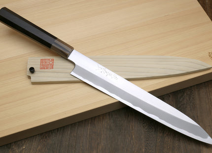 Yoshihiro Masashi Hongasumi White Steel Yanagi Sushi Sashimi Japanese Knife Ebony Handle