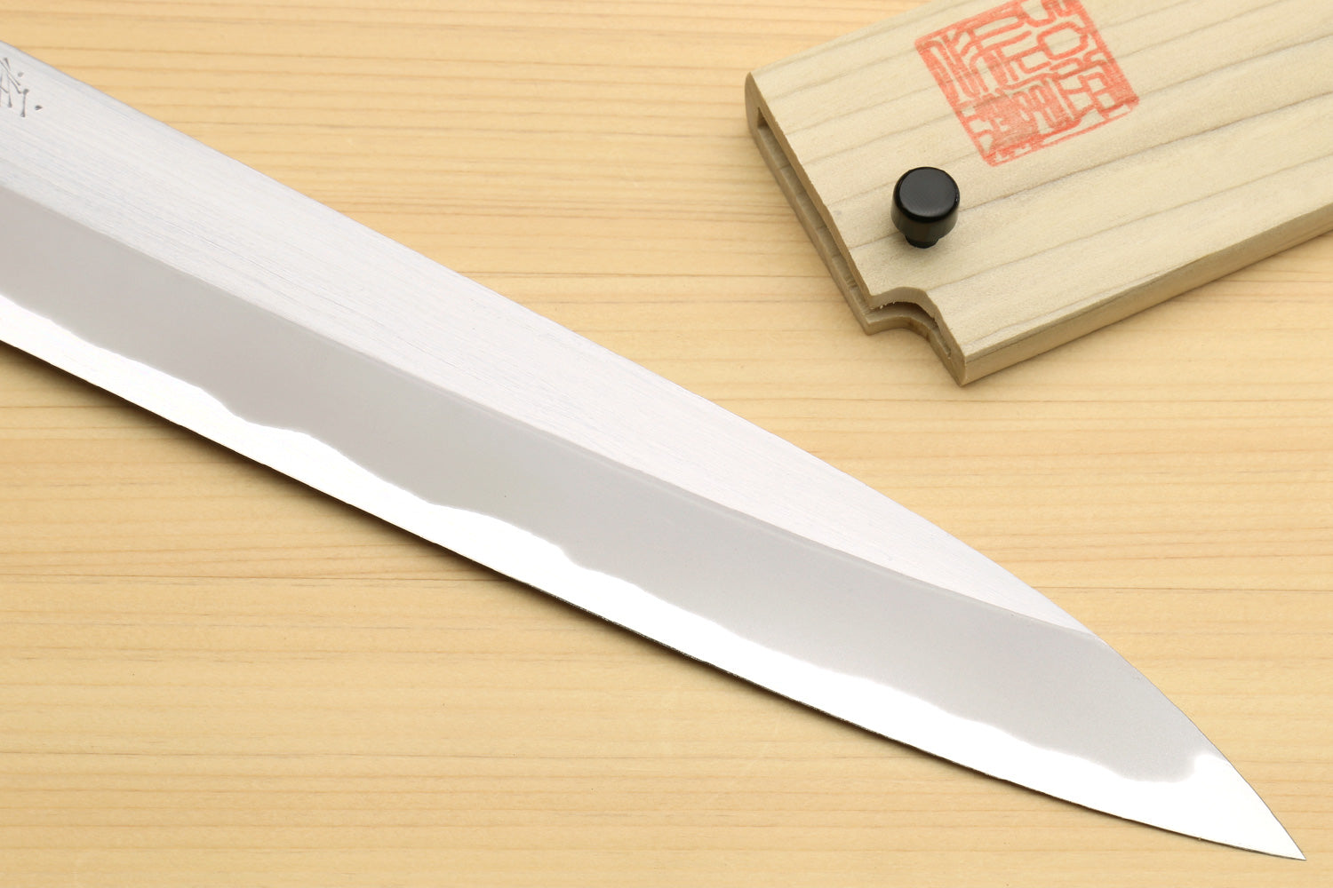 Yoshihiro Masashi Hongasumi White Steel Yanagi Sushi Sashimi Japanese Knife Ebony Handle