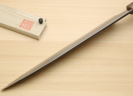 Yoshihiro Masashi Hongasumi White Steel Yanagi Sushi Sashimi Japanese Knife Ebony Handle