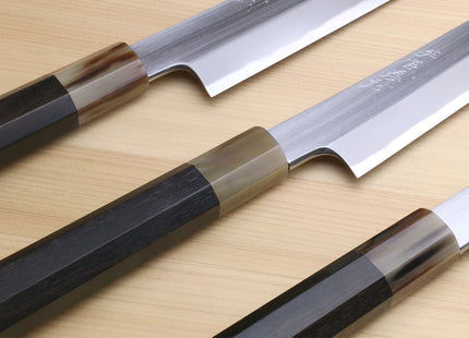 Yoshihiro Masashi Hongasumi White Steel Yanagi Sushi Sashimi Japanese Knife Ebony Handle