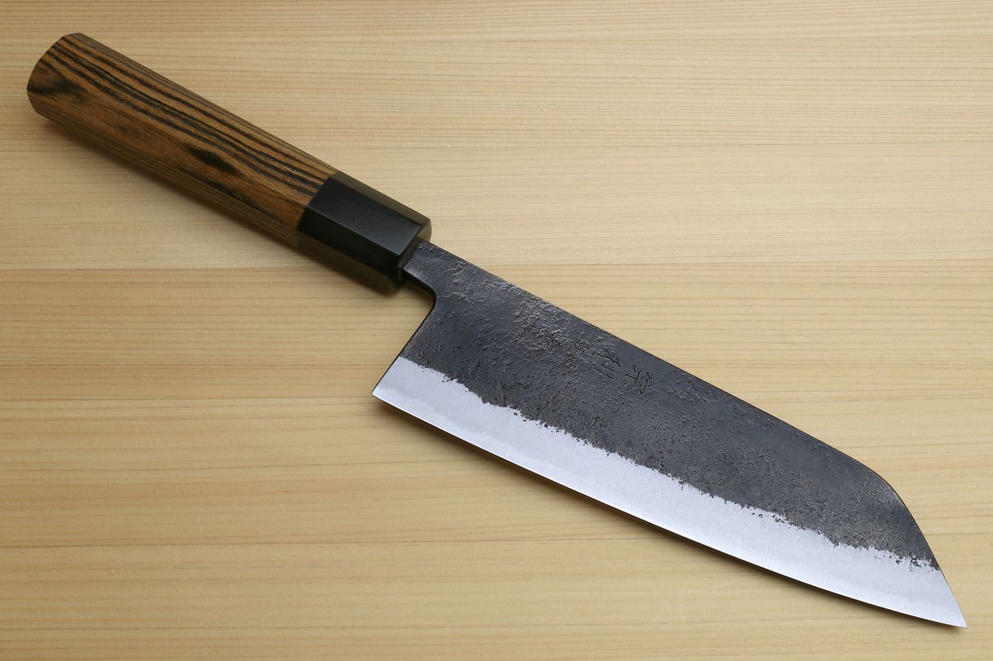 Yoshihiro Nashiji High Carbon White Steel #2 Japanese Bunka Chefs Knife with Cocobolo Wood Handle