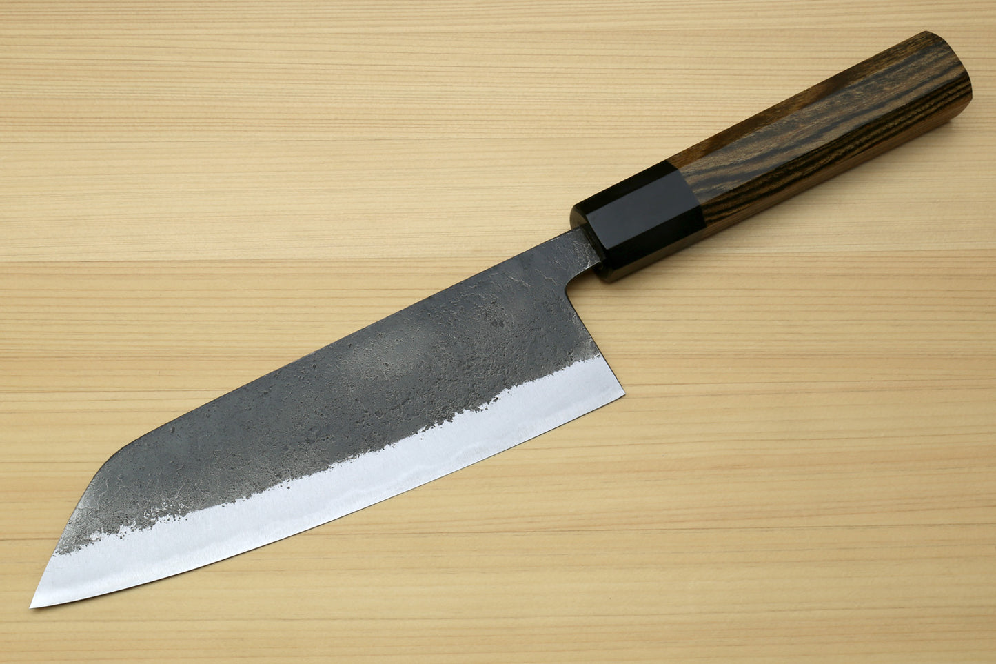 Yoshihiro Nashiji High Carbon White Steel #2 Japanese Bunka Chefs Knife with Cocobolo Wood Handle