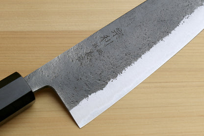 Yoshihiro Nashiji High Carbon White Steel #2 Japanese Bunka Chefs Knife with Cocobolo Wood Handle