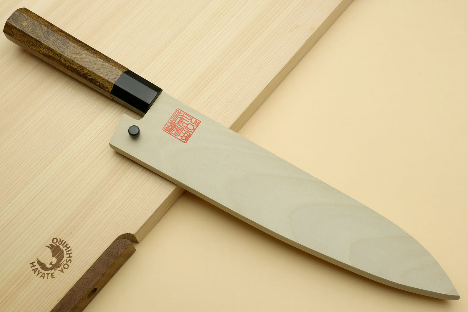 Yoshihiro Nashiji High Carbon White Steel #2 Japanese Gyuto Chefs Knife with Cocobolo Wood Handle