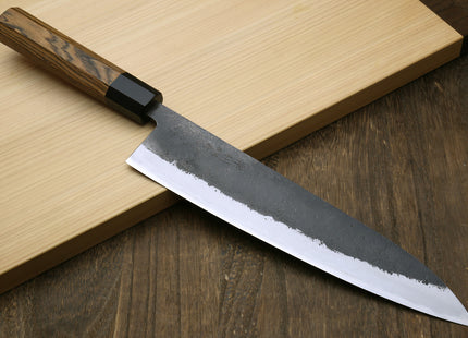 Yoshihiro Nashiji High Carbon White Steel #2 Japanese Gyuto Chefs Knife with Cocobolo Wood Handle