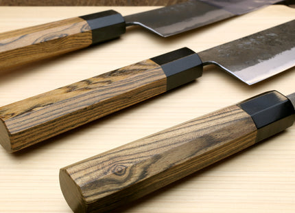 Yoshihiro Nashiji High Carbon White Steel #2 Japanese Gyuto Chefs Knife with Cocobolo Wood Handle