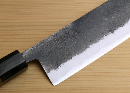 Yoshihiro Nashiji High Carbon White Steel #2 Japanese Nakiri Vegetable Knife with Cocobolo Wood Handle