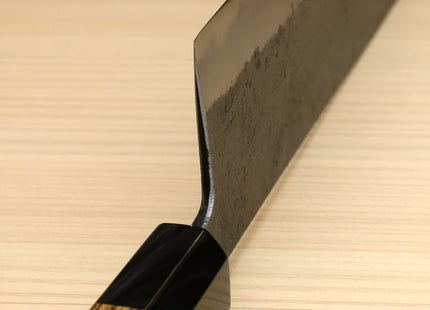 Yoshihiro Nashiji High Carbon White Steel #2 Japanese Nakiri Vegetable Knife with Cocobolo Wood Handle