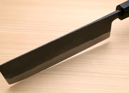 Yoshihiro Nashiji High Carbon White Steel #2 Japanese Nakiri Vegetable Knife with Cocobolo Wood Handle
