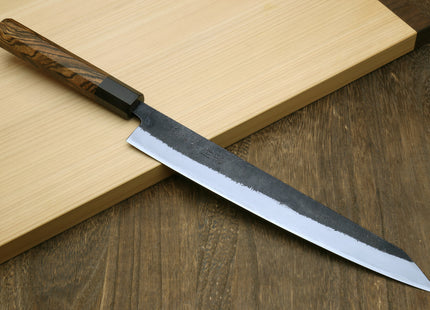 Yoshihiro Nashiji High Carbon White Steel #2 Sujihiki-Kiritsuke Japanese Slicer Knife with Cocobolo wood Handle
