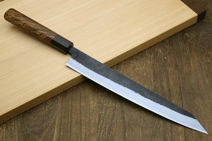 Yoshihiro Nashiji High Carbon White Steel #2 Sujihiki-Kiritsuke Japanese Slicer Knife with Cocobolo wood Handle