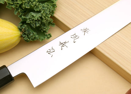 Yoshihiro VG-1 Gold Stainless Steel Sujihiki Kiritsuke Japanese Slicer Chefs Knife Ambrosia Handle