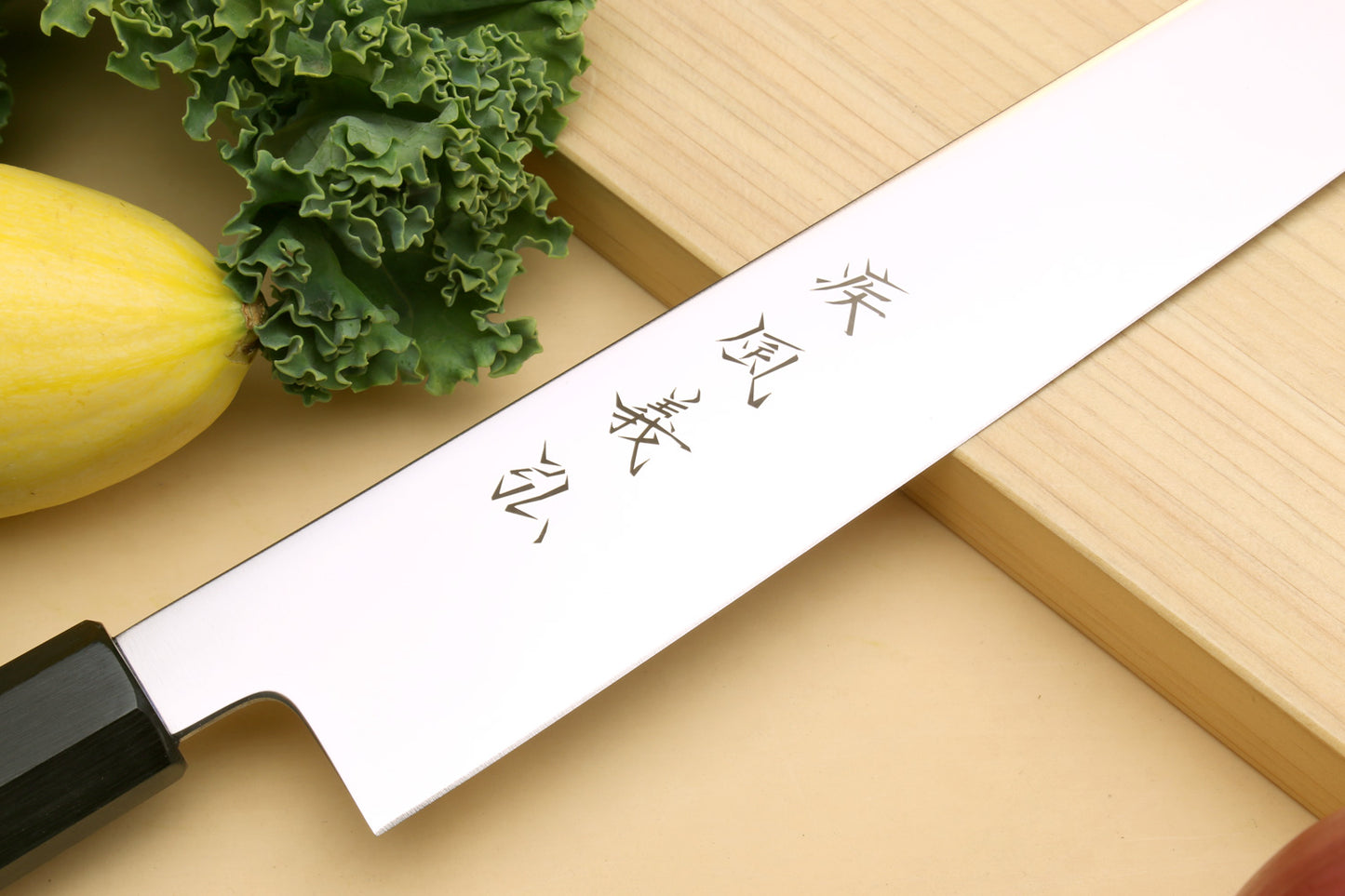 Yoshihiro VG-1 Gold Stainless Steel Sujihiki Kiritsuke Japanese Slicer Chefs Knife Ambrosia Handle