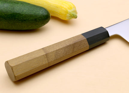 Yoshihiro VG-1 Gold Stainless Steel Sujihiki Kiritsuke Japanese Slicer Chefs Knife Ambrosia Handle