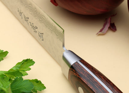 Yoshihiro VG-10 16 Layer Hammered Damascus Stainless Steel Sujihiki Slicer Chefs knife 9.5" (240mm)