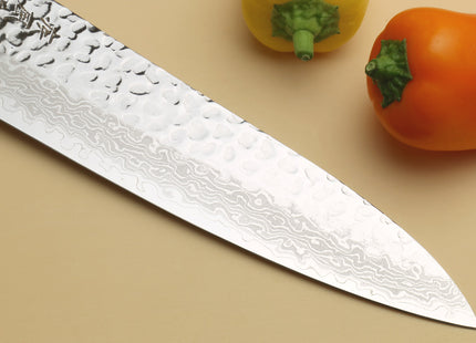 Yoshihiro VG-10 46 Layers Hammered Damascus Gyuto (210mm/240mm) Petty (150mm) Shitan Rosewood Handle Chefs Knife Set