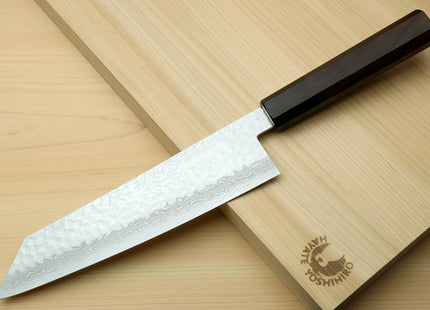 Yoshihiro VG-10 46 Layers Hammered Damascus Kiritsuke Multipurpose Japanese Chefs Knife (Octagonal Shitan Rosewood Handle)