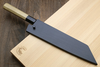 Yoshihiro White Steel #1 Stainless Clad Kiritsuke Chefs Knife with Magnolia Wood Handle