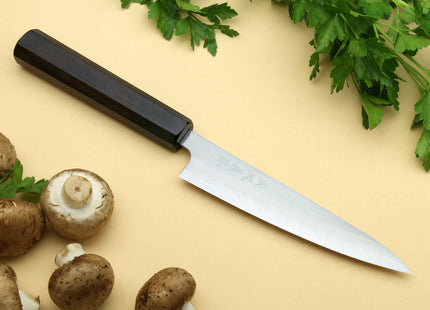 Yoshihiro White Steel #1 Stainless Clad Petty Utility Knife with Rosewood Handle