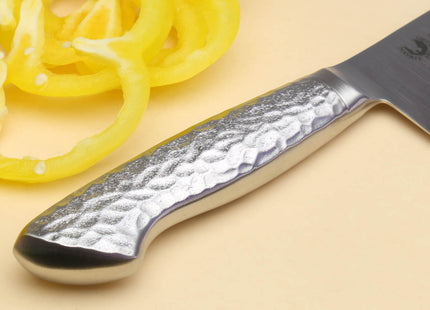 Yoshihiro Hayate Inox Aus-8 Santoku Japanese Chefs Knife Integrated Stainless Handle