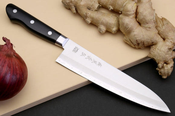 Yoshihiro VG-10 Gold Stainless Steel Gyuto Japanese Chefs Knife 8.25