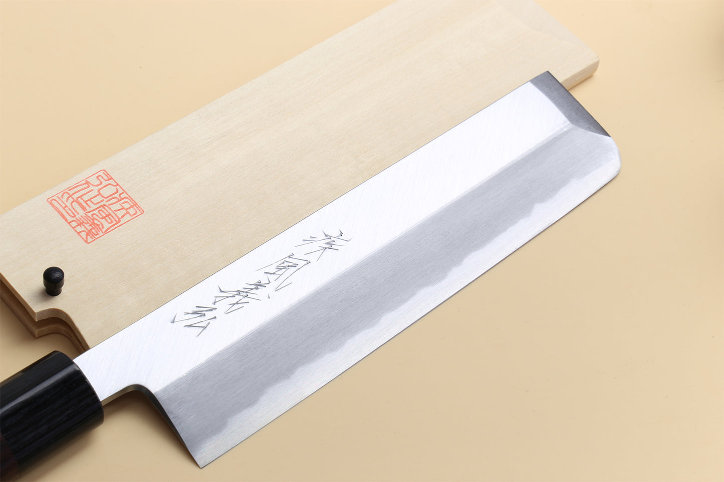 Yoshihiro Kasumi White Steel Edo Usuba Traditional Japanese Vegetable Chopping Chef Knife, Rosewood Handle