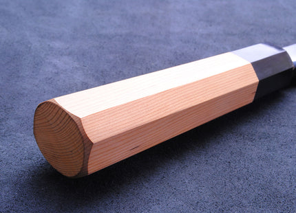 Yoshihiro Aonamiuchi Hamokiri 270mm Japanese Eel Bone Slicer Knife Artisan Hand Engraved Unagi Nobori Climbing Eel Yew Handle
