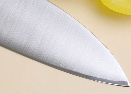 Yoshihiro Hayate Inox Aus-8 Santoku Japanese Chefs Knife Integrated Stainless Handle