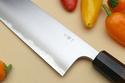 Yoshihiro Blue Steel #1 Masashi Aoko Stainless Clad Nakiri Vegetable Chef Knife