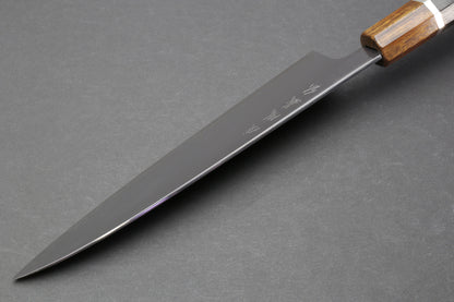 Yoshihiro Hayate ZDP-189 Super High Carbon Stainless Steel Gyuto Knife Octagonal Ebony Wood Handle with Sterling Silver Ring