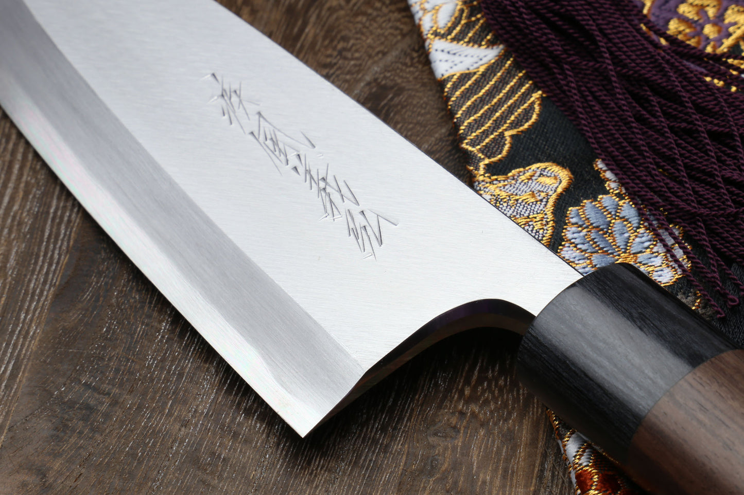 Yoshihiro Left Handed Kasumi White Steel Deba Fish Fillet Knife Shitan Handle