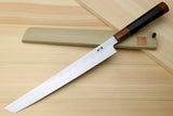 Yoshihiro Aonamiuchi Blue Steel #1 Sakimaru Takobiki Sushi Sashimi Slicing Japanese Knife Ryu Dragon Ebony Handle