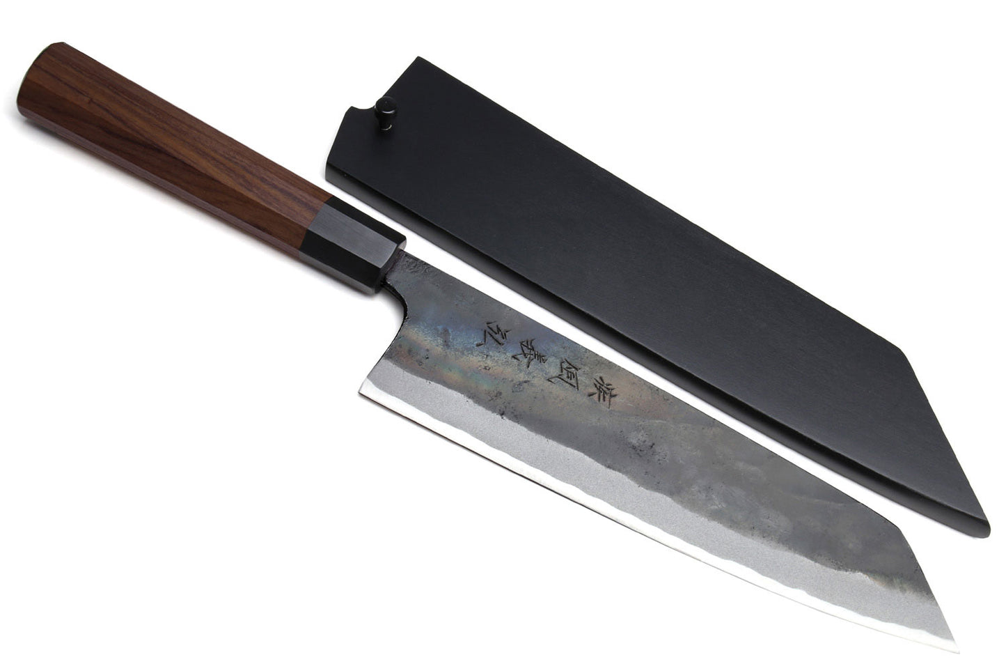 Yoshihiro Aogami Super Blue High Carbon Steel Kurouchi Kiritsuke Multipurpose Chef Knife with Shitan Wood Handle