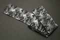 Yoshihiro Japanese Knife Pouch Bag (Black & Silver Japanese wave Pattern)