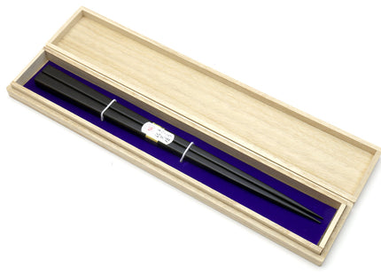 Japanese Premium Ebony Wood Handmade Chopsticks with Paulownia wooden box