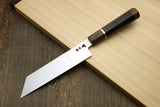 Yoshihiro Ginsan Semi-stainless Kenmuki Single-Edged Vegetable Knife Ebony Handle with Sterling Silver Ring