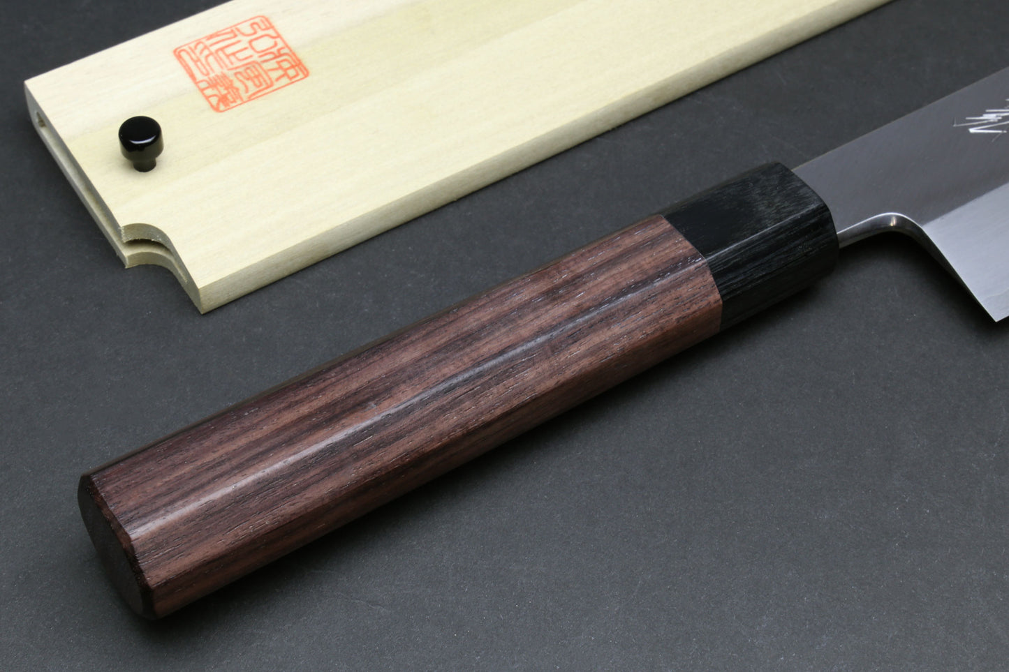 Yoshihiro Hongasumi Ginsan (Hakugin) High Carbon Stain Resistant Edo Usuba Traditional Japanese Vegetable Chopping Chef Knife Shitan Handle