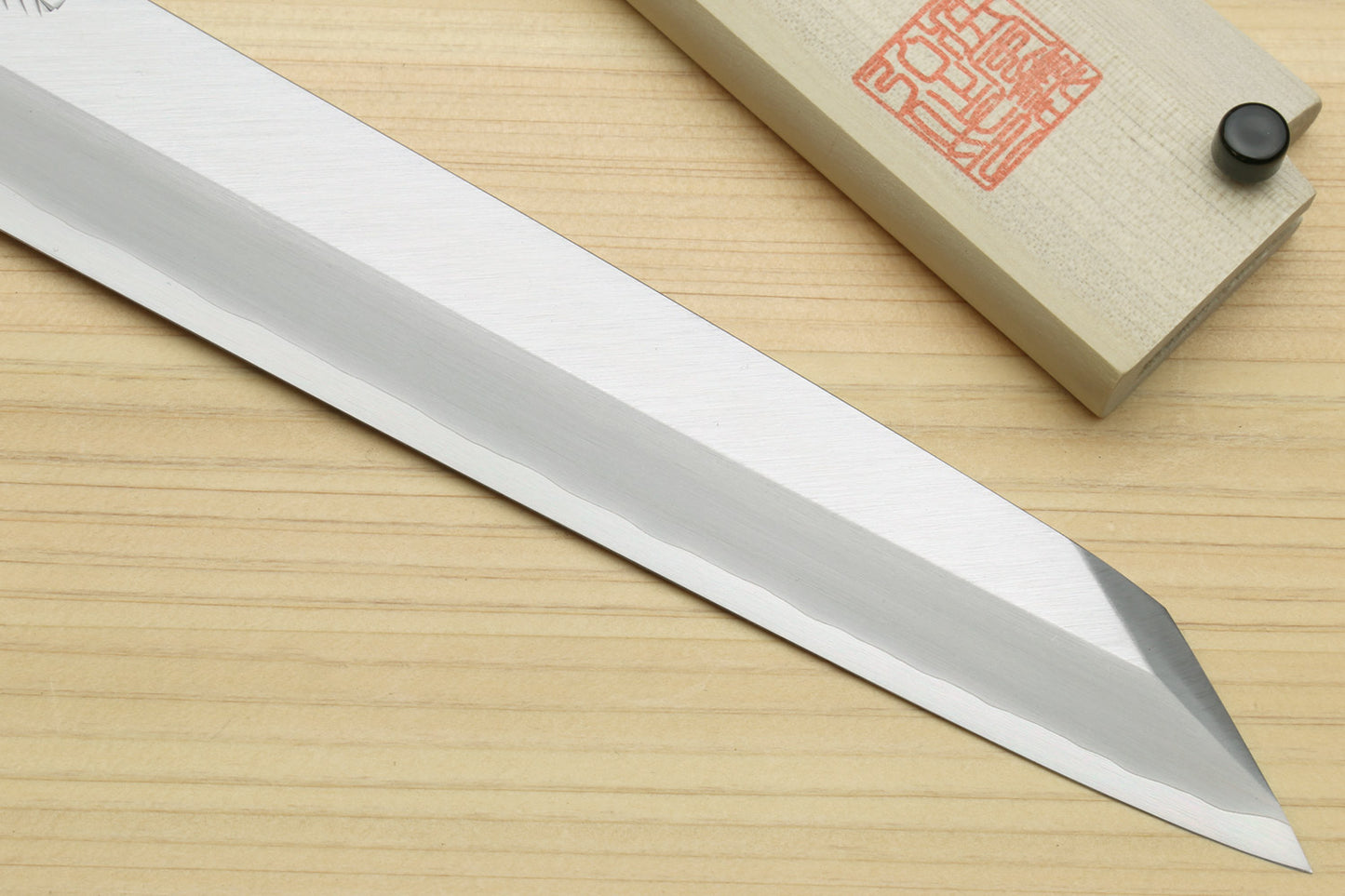 Yoshihiro Mizuyaki Hongasumi Ginsan High Carbon Stain Resistant Steel Yanagi-Kiritsuke Sushi Sashimi Japanese Knife Rosewood Handle