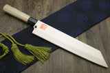 Yoshihiro Hongasumi White Steel Kiritsuke Multipurpose Japanese Chef Knife Magnolia Handle