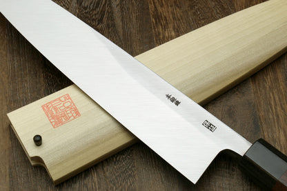 Yoshihiro Hongasumi Blue Steel Mioroshi Filet Sushi Sashimi Japanese Chef Knife with Rosewood Handle