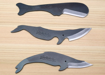 Yoshihiro Shiroko High Carbon Steel Kurouchi Kujira Whale Japanese Utility Knife 3PC SET(Whale A, B, C Type)