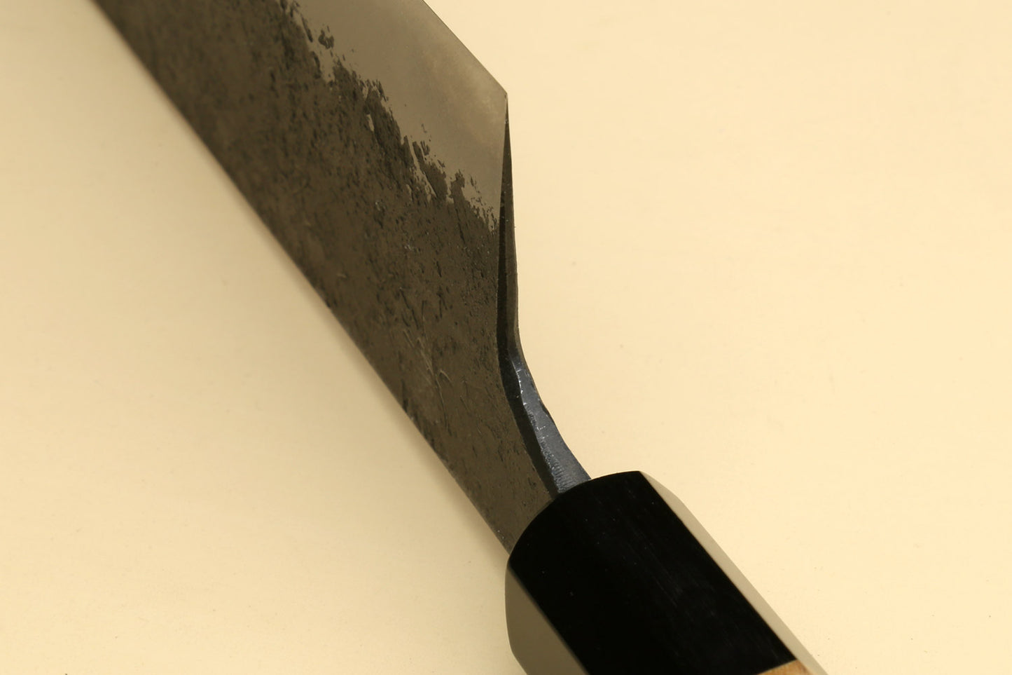 Yoshihiro Nashiji High Carbon White Steel #2 Nakiri Japanese Vegetable Knife with Camphor Handle