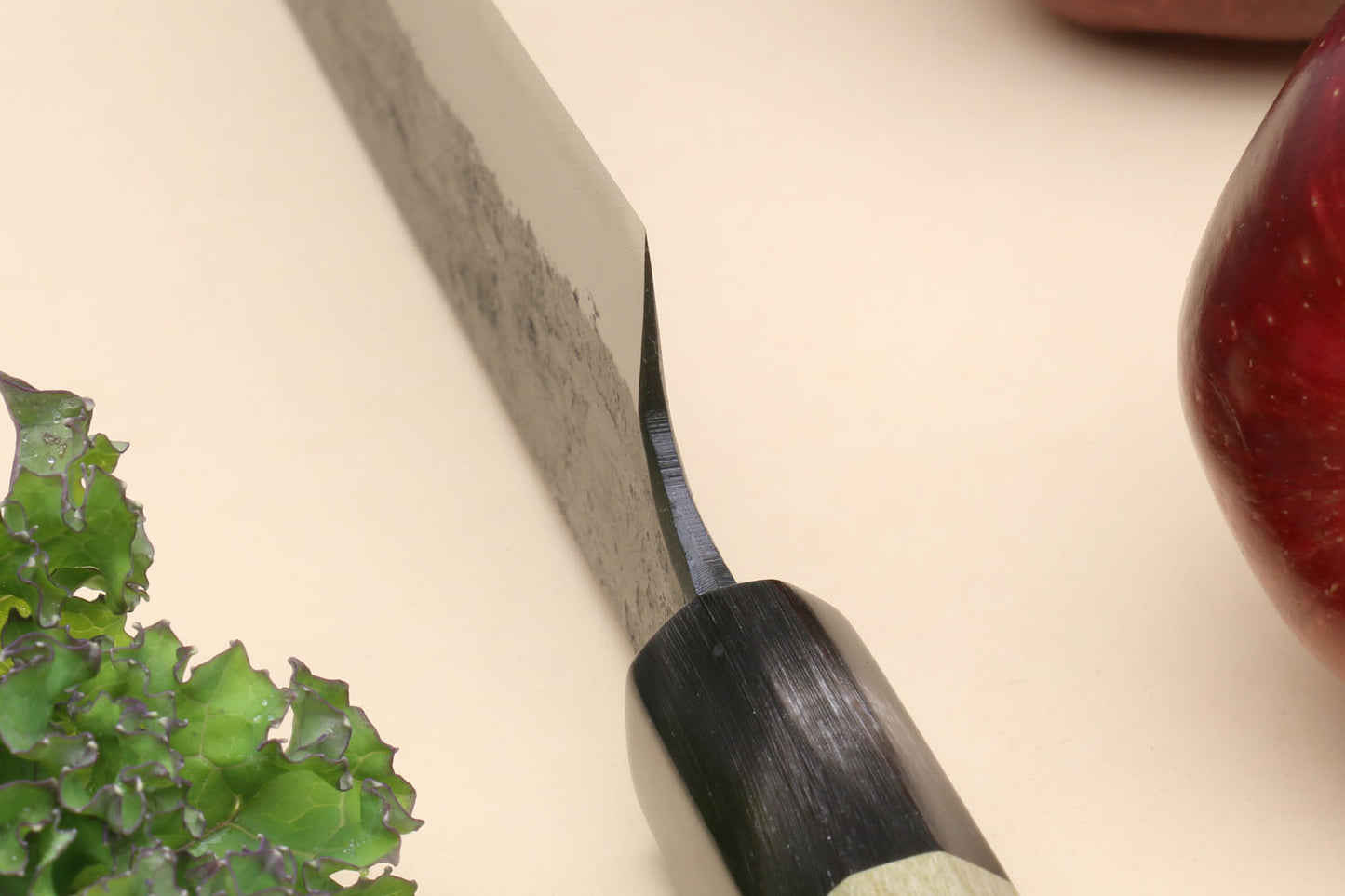 Yoshihiro Nashiji High Carbon White Steel #2 Sujihiki Japanese Slicer Knife with Magnolia Handle