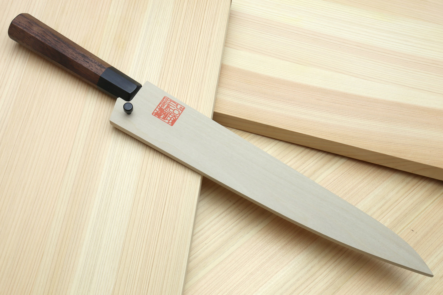 Yoshihiro Ice Hardened Stainless Steel Sujihiki Slicer Japanese Chef Knife Shitan Rosewood Handle