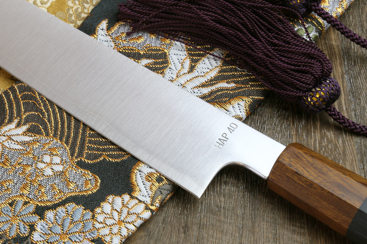 Yoshihiro HAP40 High Speed Stainless Steel Sujihiki Slicer Knife Rosewood Handle