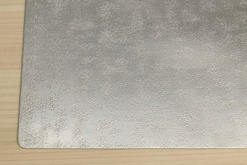 Hammered silver flexible tin plate sheet with smooth, curved corners