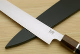 Yoshihiro Hayate ZDP-189 Super High Carbon Stainless Steel Sujihiki Slicer Knife Octagonal Ebony Wood Handle with Sterling Silver Ring