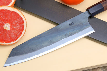 Yoshihiro Mizu Yaki Blue High Carbon Steel #1 Kurouchi Kiritsuke Japanese Multipurpose Knife Shitan Handle